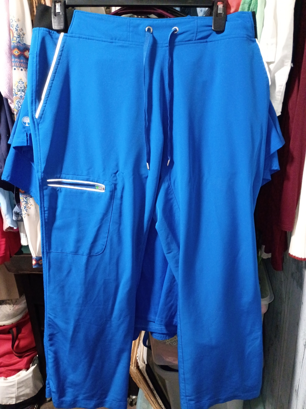 healing hands Galaxy Blue Cargo Scrub Pants
